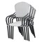Stackable PE Rattan Patio Chairs Set 4 Steel Frame Outdoor White Blue